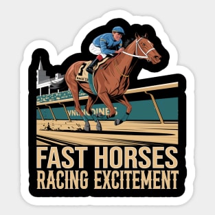 Fast Horses Derby horse race Sticker